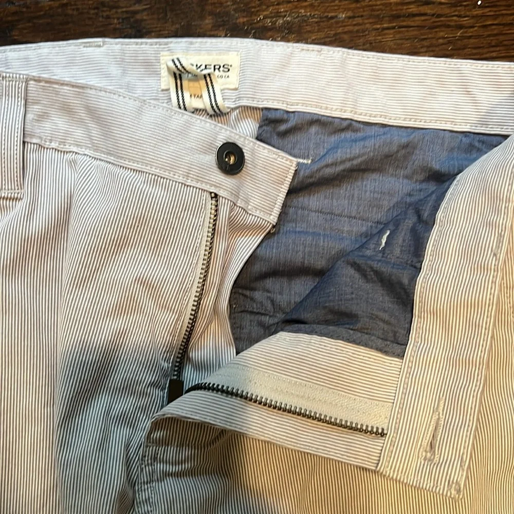 Dockers Slim Tapered Mens Cotton Pinstripes 33/34